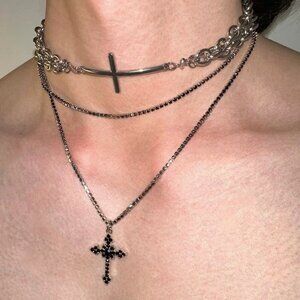 Cross Necklace Stacking Men's and Women's Collarbone Chain